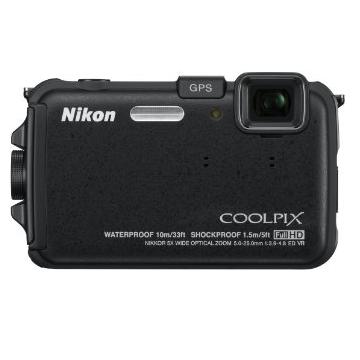 Nikon COOLPIX AW100 Black Color Waterproof Digital Camera 